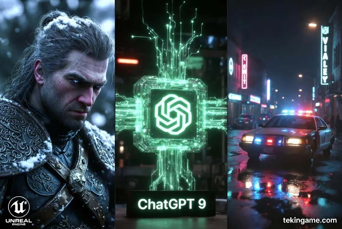 بسته خبری شبانه تکین پلاس؛ طوفان The Witcher 4 با موتور آنریل ۶ + لیک تاریخ تریلر GTA VI و ظهور ترسناک ChatGPT 9