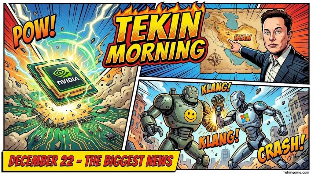 تيكين مورنينغ: الإثنين 22 ديسمبر؛ من حديث "إيلون ماسك" بالفارسية إلى شريحة إنفيديا التي "تبتلع الإنترنت"! (النشرة اليومية الشاملة)