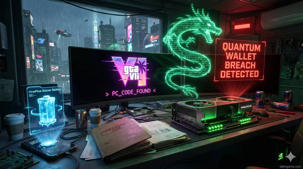 ليلة تيكين (1 يناير): تسريب مواصفات RTX 50، اكتشاف كود GTA VI للكمبيوتر، وثورة بطارية 7500 مللي أمبير
