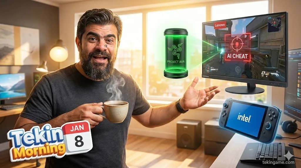 Tekin Morning Jan 8: Lenovo's "Legal Cheat" Monitor, Razer's Holographic Girlfriend, and the Malware Hunting 8 Million Browsers (CES 2026 Wrap-Up)