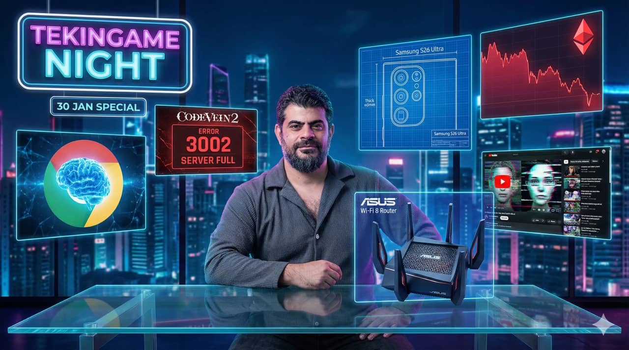 Tekingame Night (Jan 30): Chrome Wakes Up with Gemini 3; Plus: Code Vein 2 Disaster & The Ethereum AI Crash (Special Report)