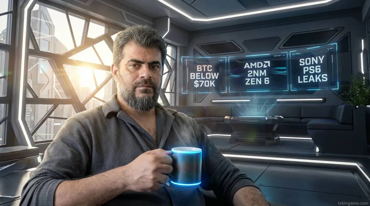 Tekin Morning Feb 7: Mega-Report on Bitcoin Crash, 2nm AMD Chips & PS6 Secrets! 📅☕🤖