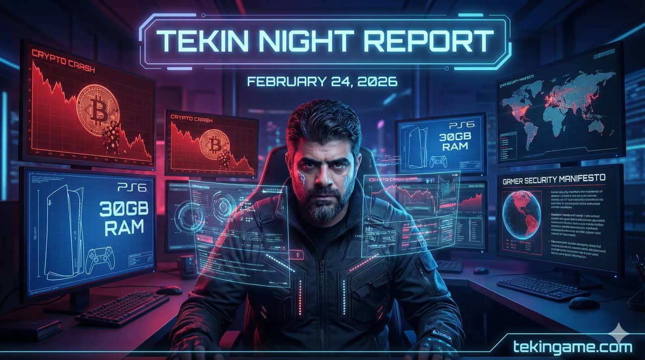 Tekin Night February 24: Dissecting the Crypto Bloodbath, PS6 Hardware Leaks, and the Gamer Security Manifesto 🛡️📉🌒