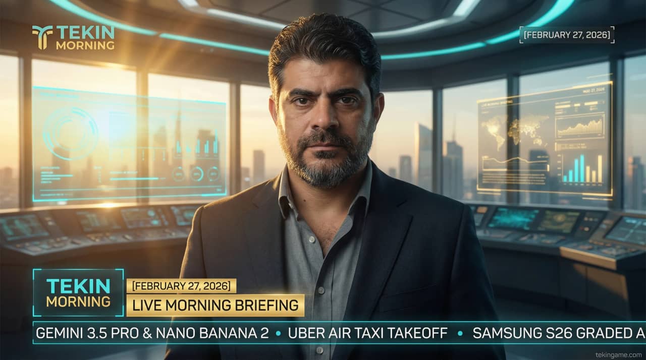 Tekin Morning Feb 27: Dissecting the New Era; From the Birth of Nano Banana 2 to Uber's Air Taxis and Samsung's S26 Earthquake