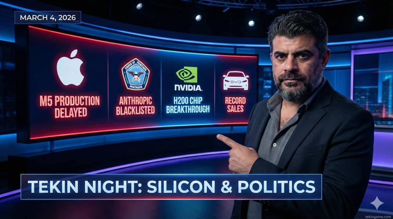 Tekin Night — March 4, 2026: Silicon & Statecraft Night — MacBook Air M5 to Pentagon Anthropic Ban