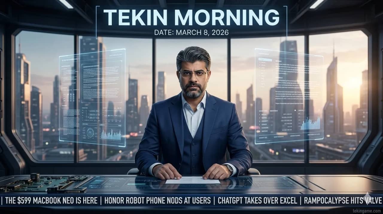 Tekin Morning March 8, 2026: From $599 MacBook to Robot Phone
