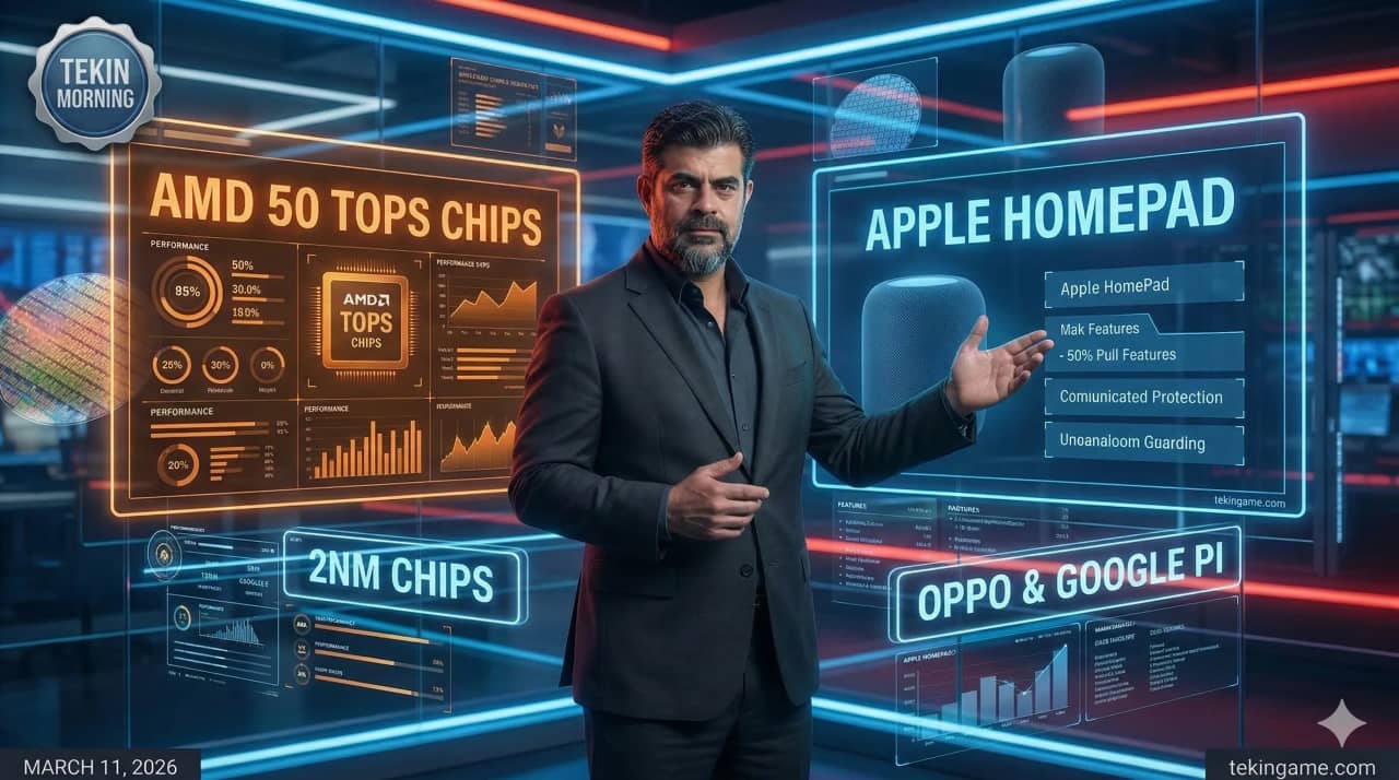 Tekin Morning March 11: AMD 50 TOPS Revolution & Apple HomePad