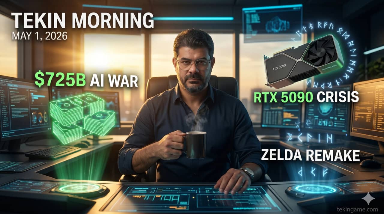 🌅 Tekin Morning May 1: $725B AI War, RTX 5090 Crisis & Zelda Remake