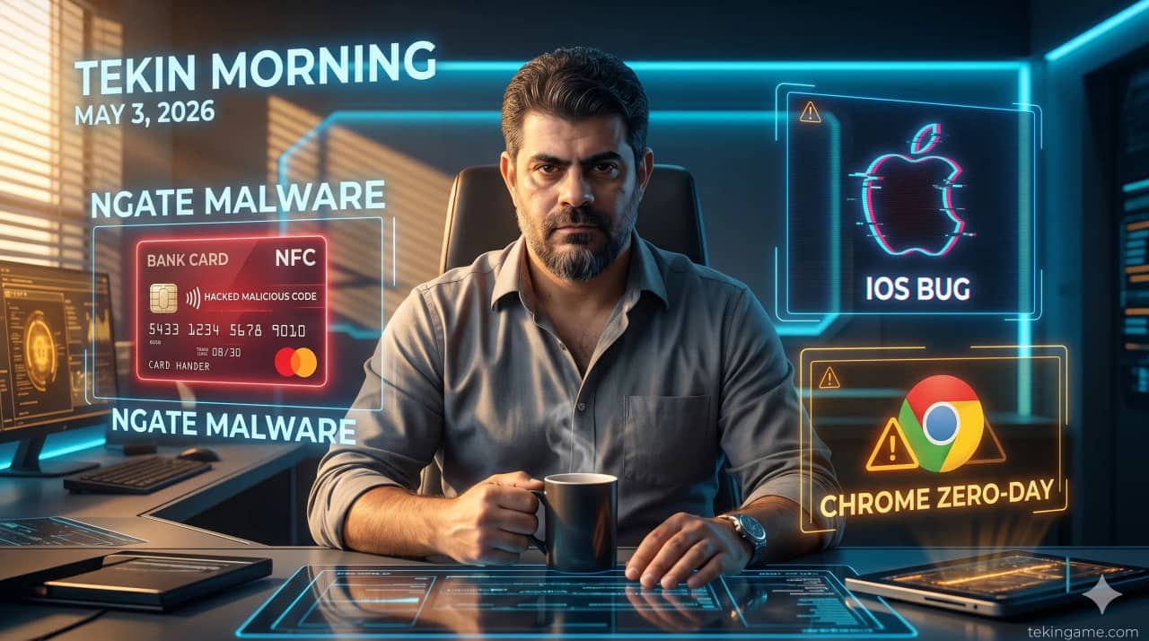 🌅 Tekin Morning May 3: NGate Malware, iOS Bug, Chrome Zero-Day & Nvidia