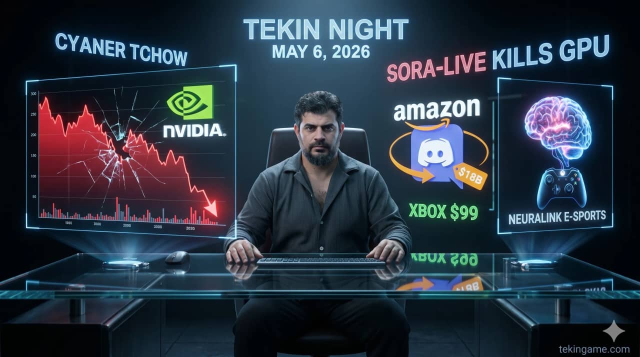 🌙 Tekin Night May 6: NVIDIA Drops on Sora-Live, $99 Xbox Dongle & Coinbase Hack
