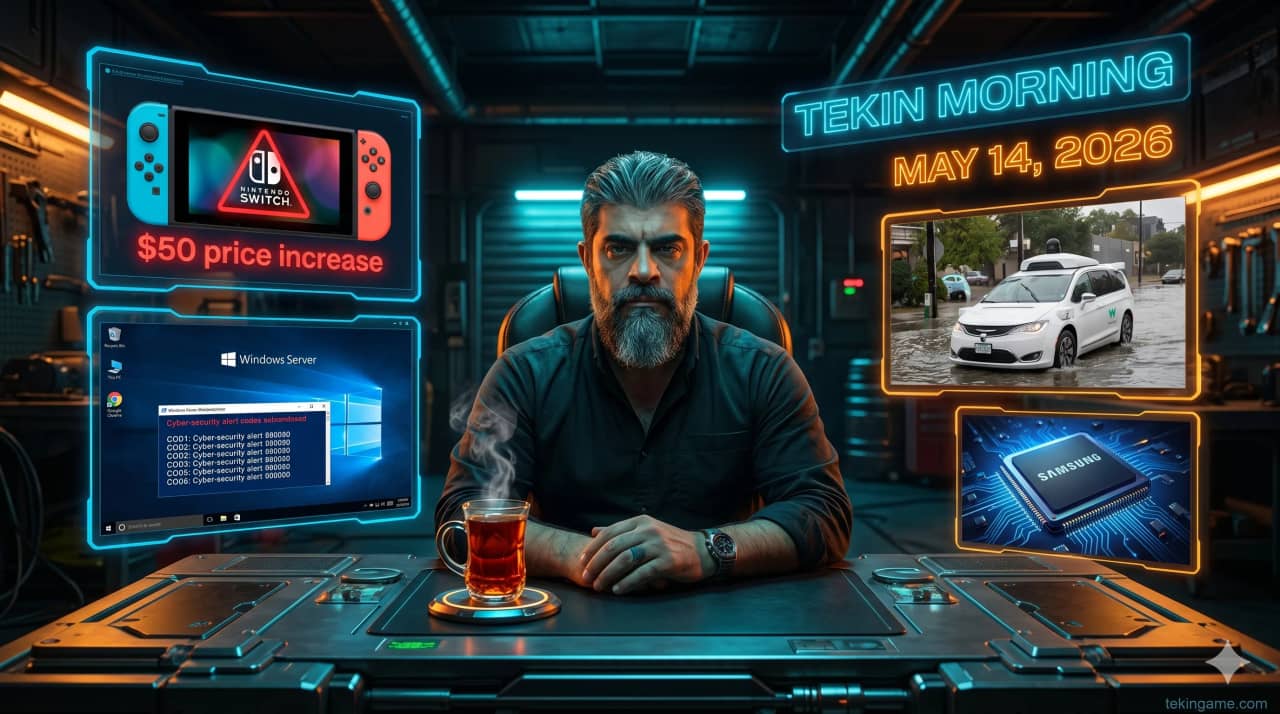 🌅 Tekin Morning May 14: Switch 2 Price Hike, Windows Red Alert & Samsung Strike