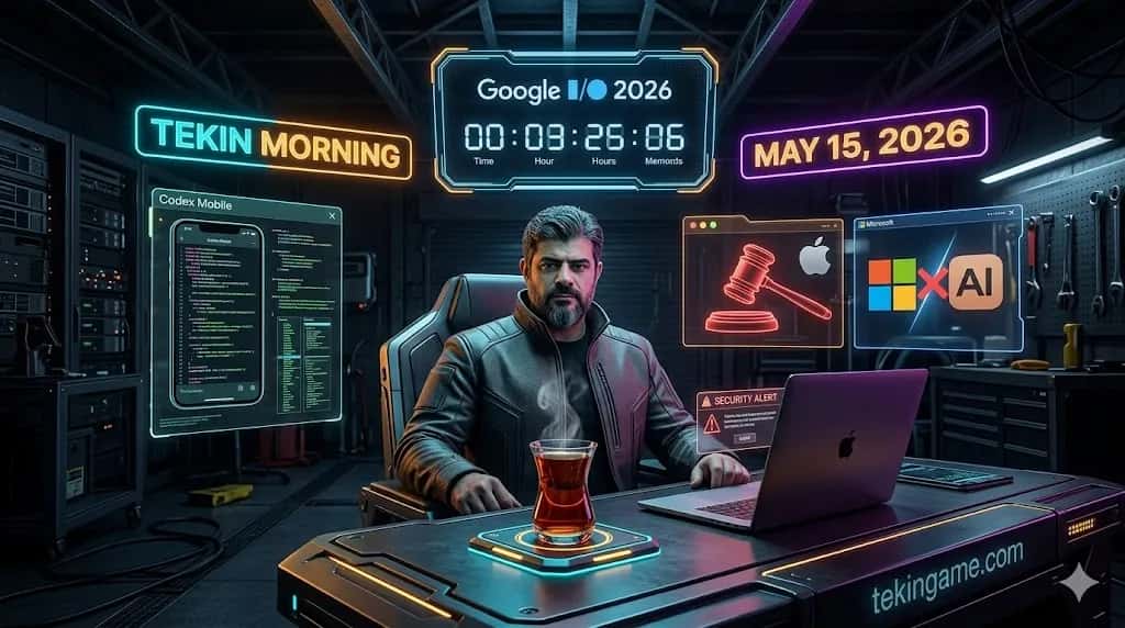 🌅 Tekin Morning May 15: Codex Mobile, OpenAI Sues Apple & Microsoft Drops Claude Code