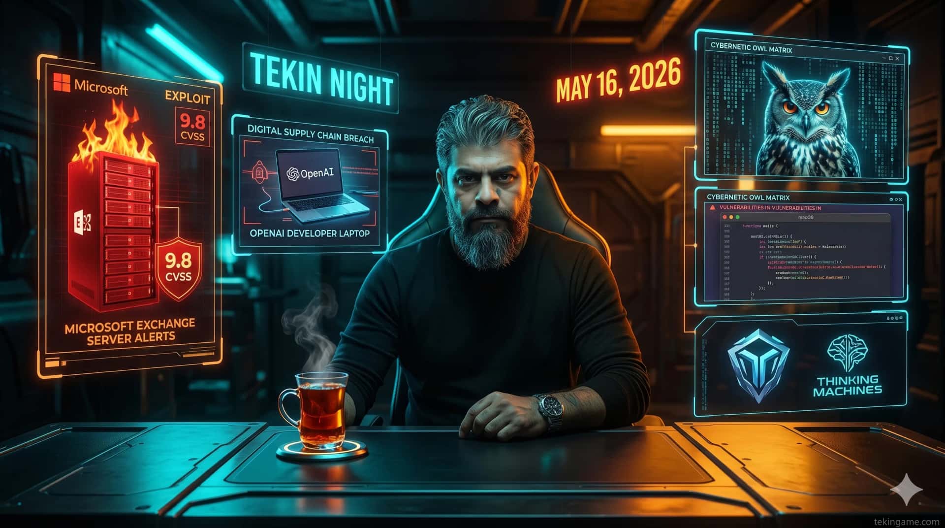 🌙 Tekin Night May 16: Exchange Zero-Day, OpenAI Hacked & Mira Murati Returns