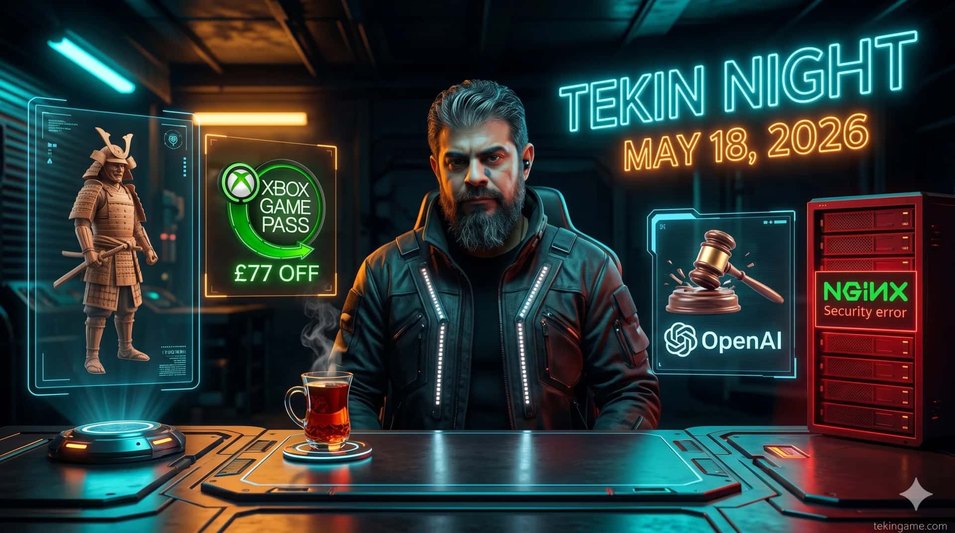 🌙 Tekin Night May 18: Keanu Reeves Samurai Film, Xbox Trick, Musk-OpenAI Trial & Critical NGINX Flaw