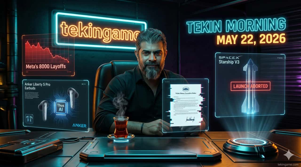 🌅 Tekin Morning May 22, 2026: Meta Crisis with 8,000 Layoffs, Anker's AI Chip & Trump's Order Canceled