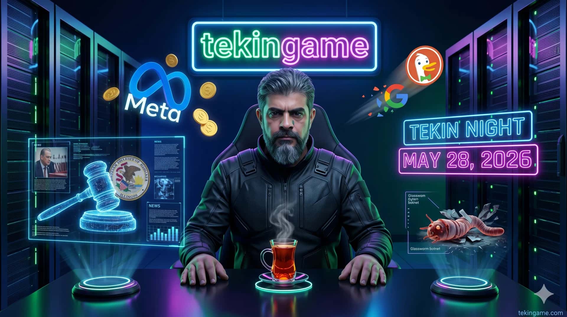 🌙 Tekin Night May 28, 2026: Dissecting Illinois AI Law, Meta Subscriptions, and DuckDuckGo Surge