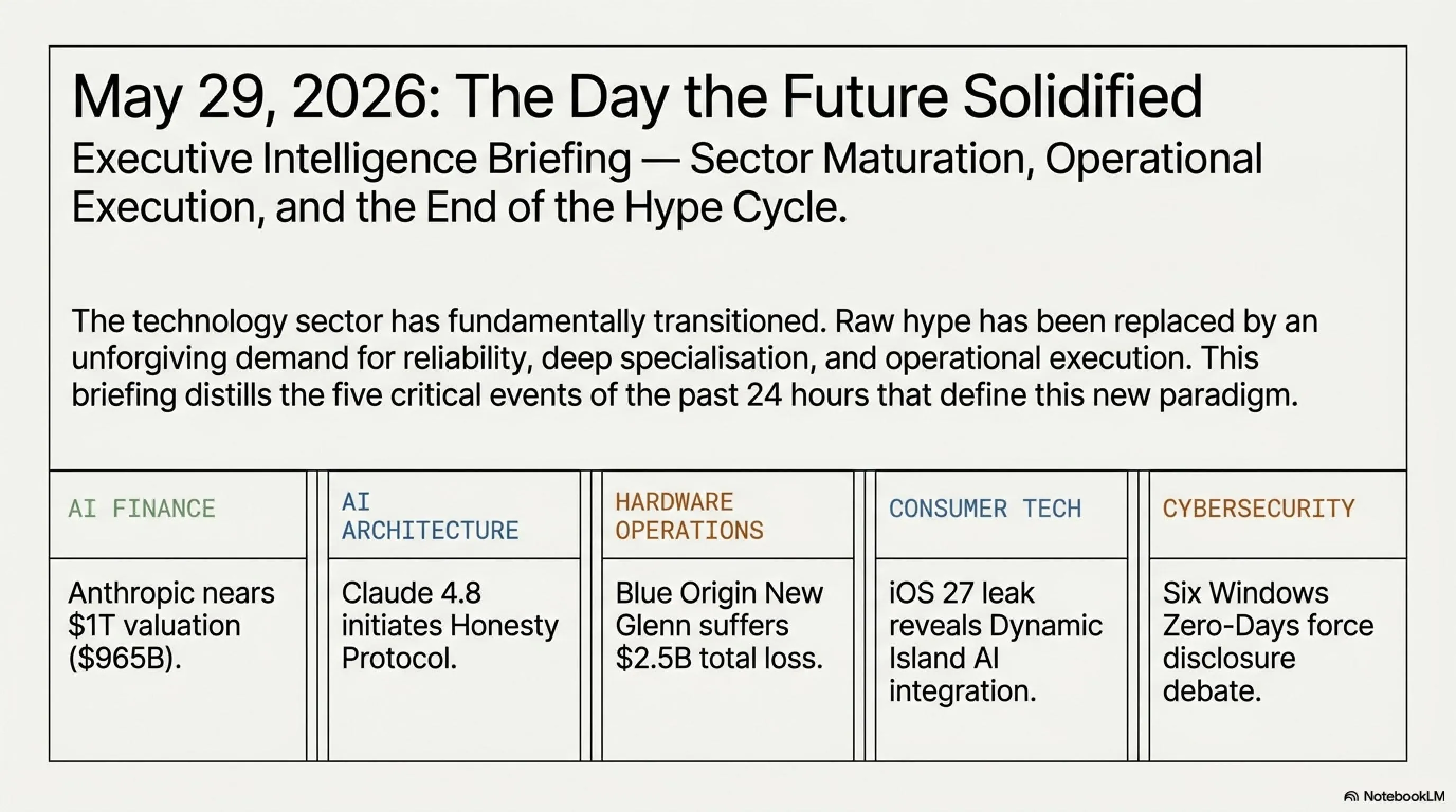 🌅 Tekin Morning May 29, 2026: Anthropic's $965B Record, Blue Origin Explosion & iOS 27 Leak - Gallery image 1