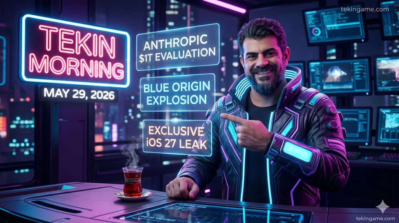 🌅 تکین مورنینگ ۲۹ می ۲۰۲۶: رکورد ۹۶۵ میلیاردی Anthropic، انفجار Blue Origin و افشای iOS 27