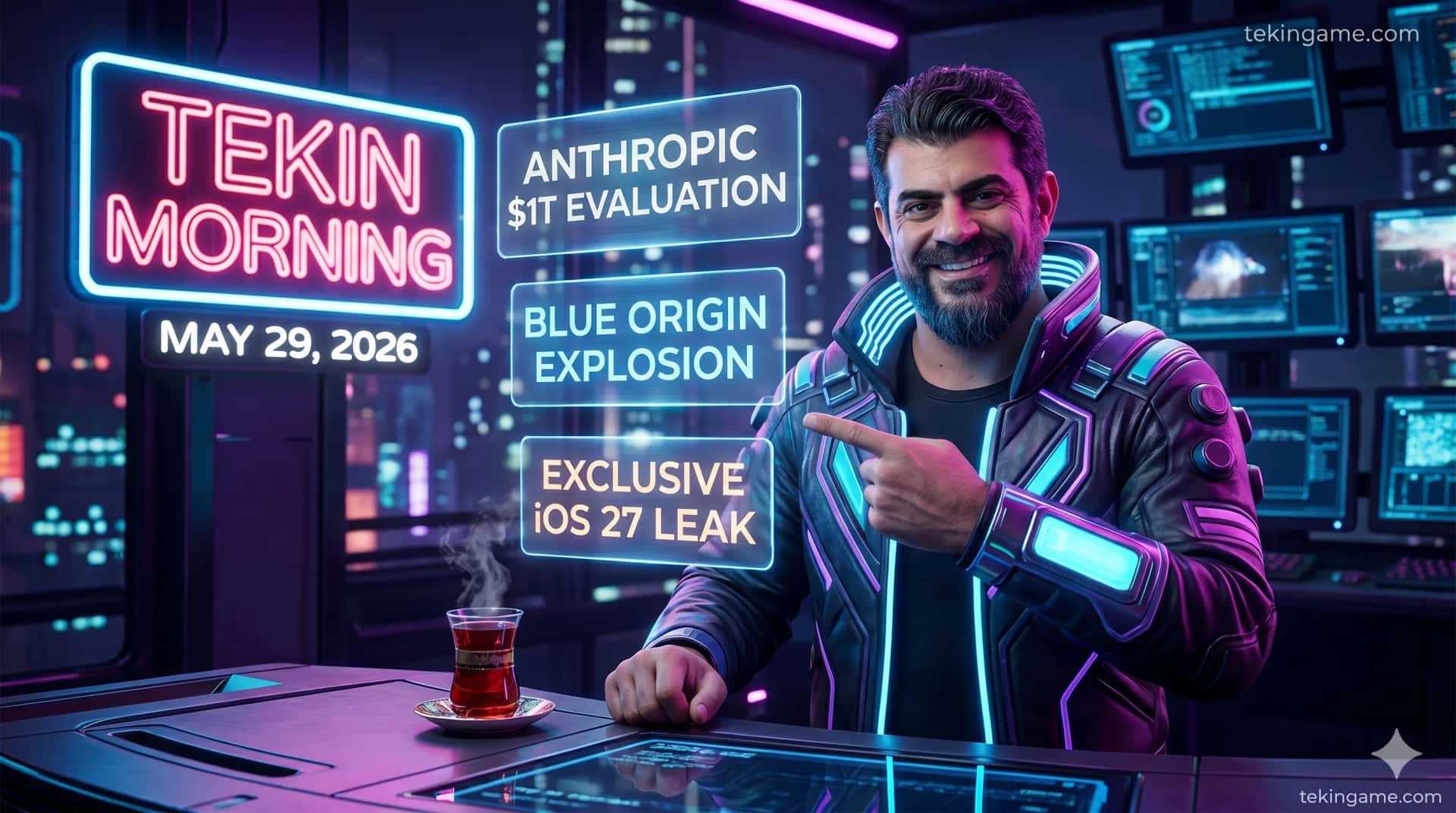 🌅 Tekin Morning May 29, 2026: Anthropic's $965B Record, Blue Origin Explosion & iOS 27 Leak