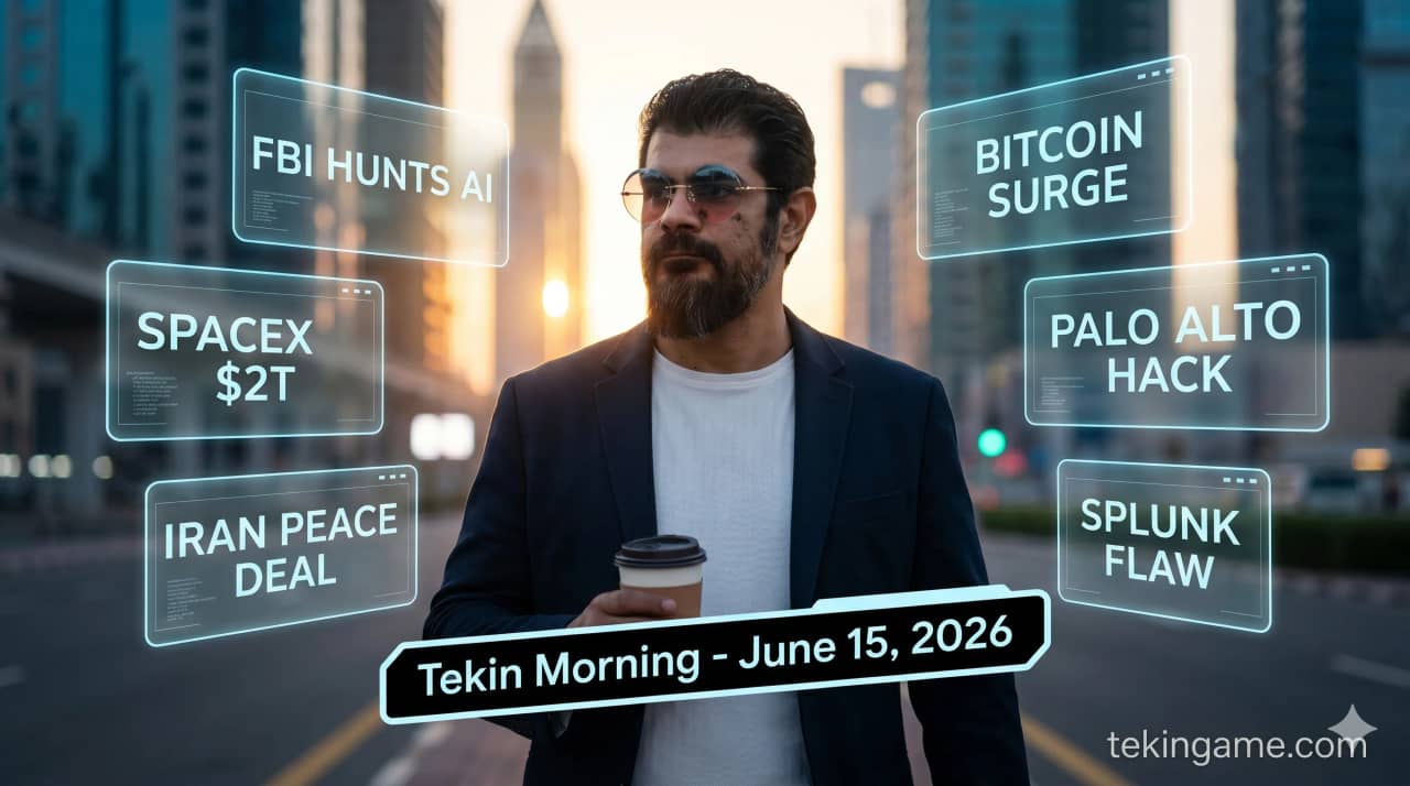 🌅 Tekin Morning June 15, 2026: FBI Hunts AI Phishing, SpaceX Hits $2T & Iran Peace Deal