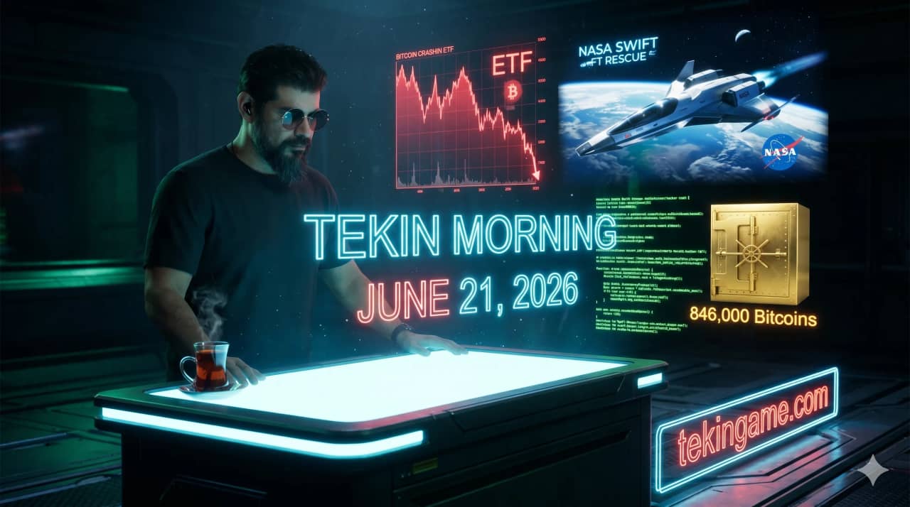 ☀️ Tekin Morning Sunday June 21: Bitcoin ETFs Bleed Record $6.4B, NASA's Daring Swift Rescue, Mastra AI Hack