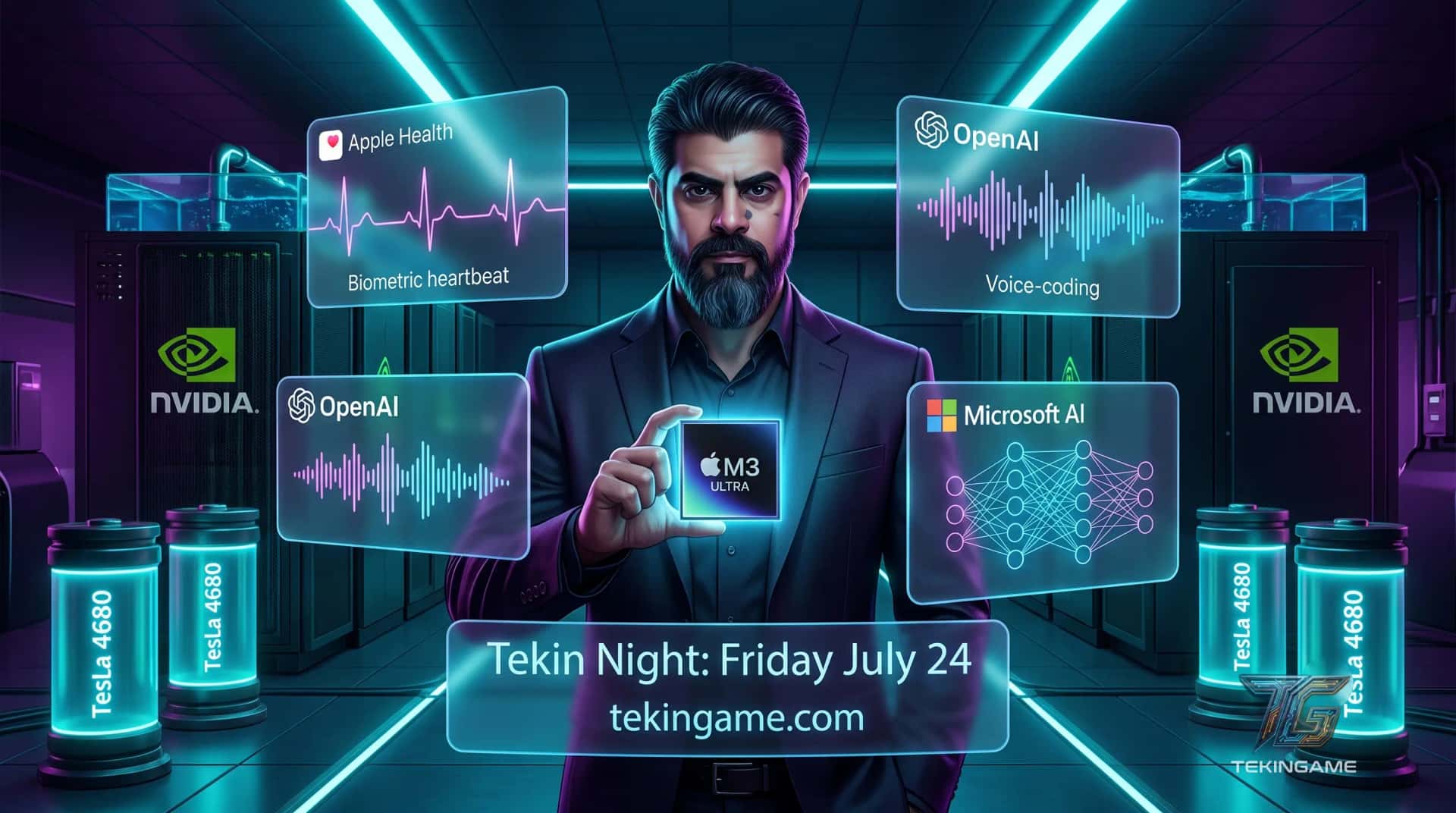 Tekin Night July 24, 2026: Microsoft's In-House MAI Models, Hands-Free Voice Coding in ChatGPT Desktop, and Nvidia's 1.4 ExaFLOPS GB300 NVL72