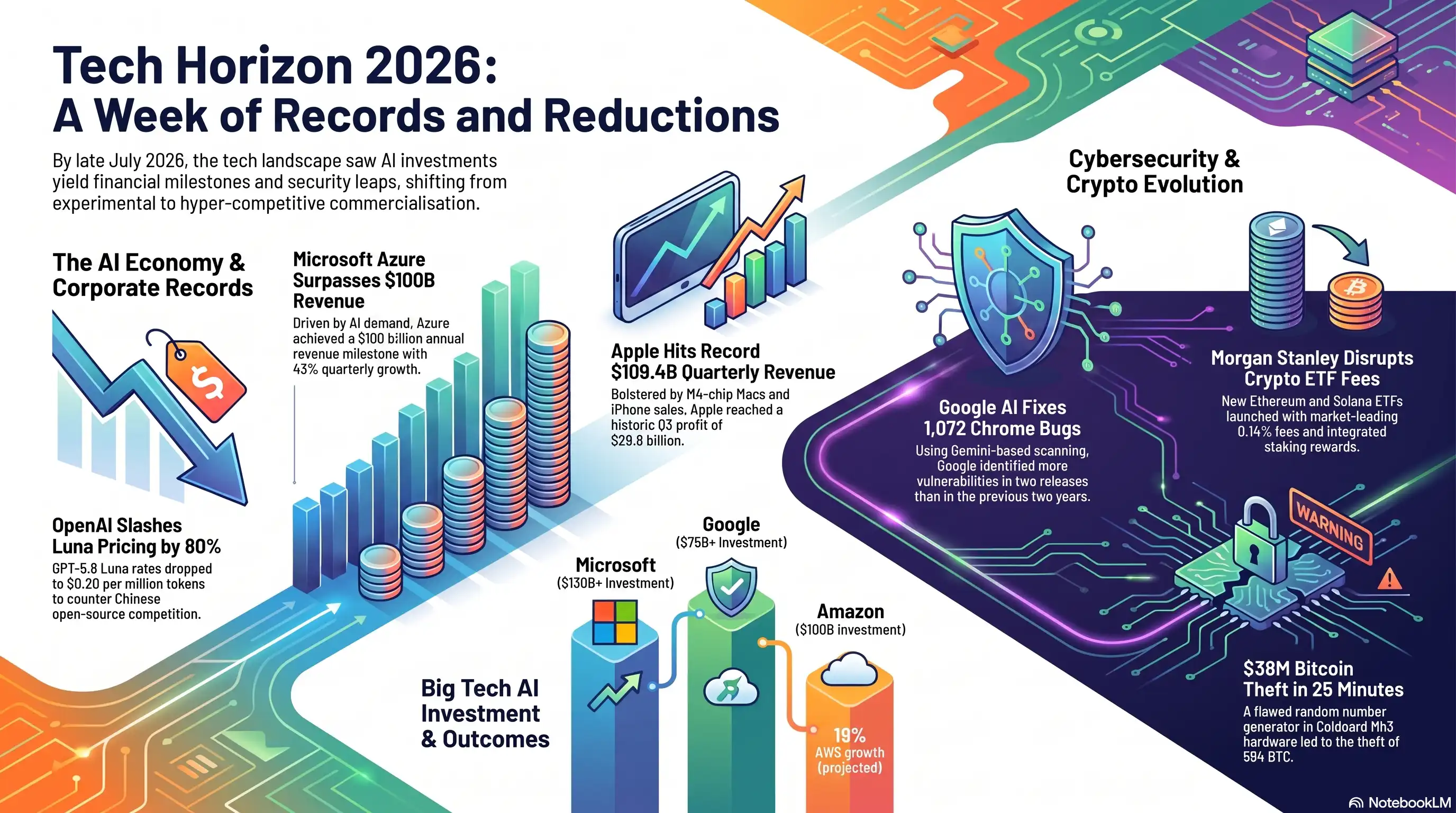 تكين مورنينج 31 يوليو 2026 | تخفيض أسعار OpenAI بنسبة 80%، إصلاح 1072 ثغرة في Chrome ورقم آبل القياسي - Gallery image 1