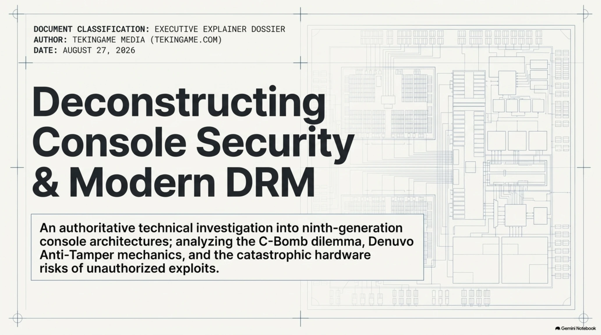 🛡️ Tekin Analysis | Deconstructing Console Security: The C-Bomb, Denuvo & Hardware Exploit Risks - Gallery image 1
