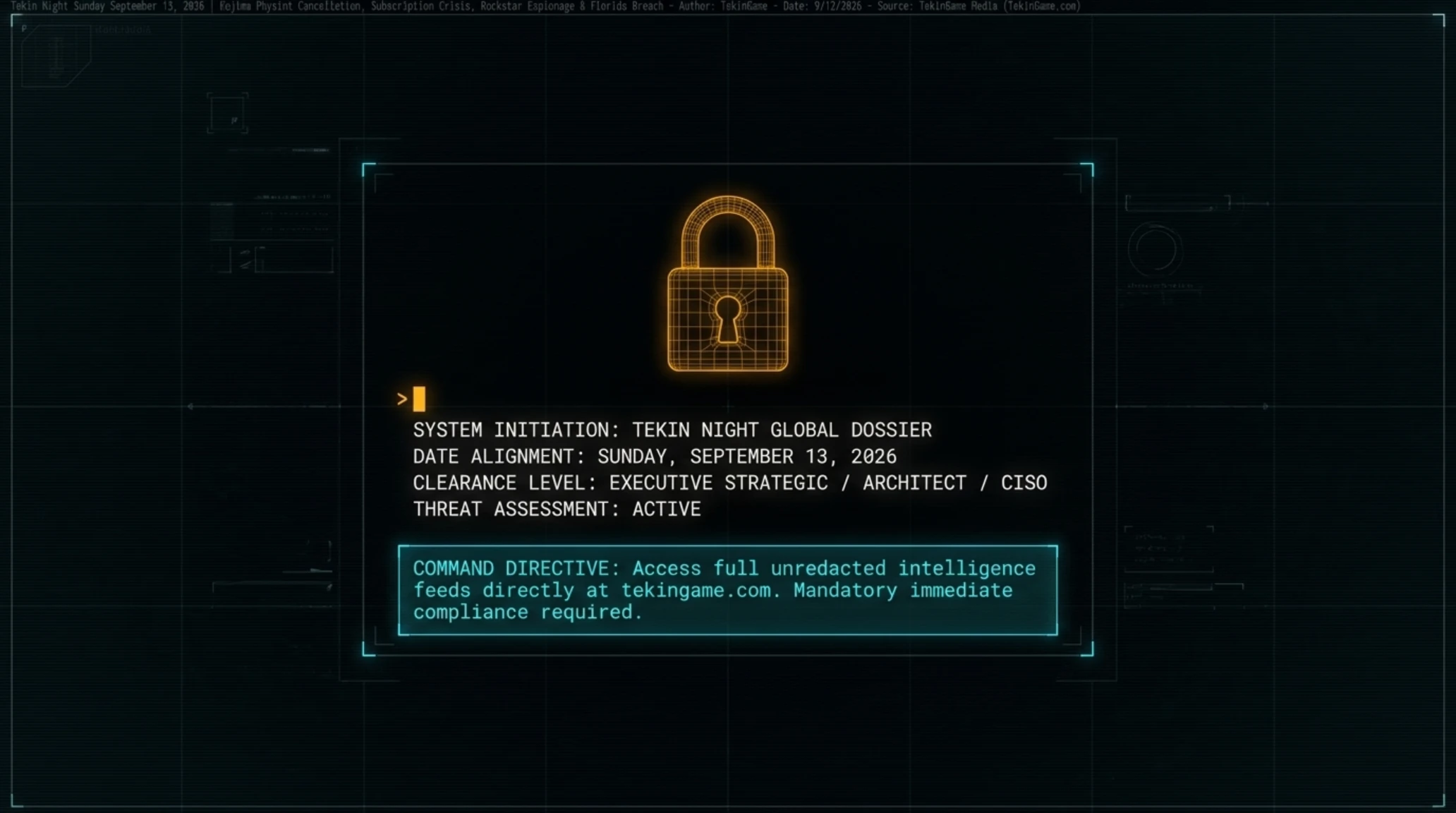 🌙 Tekin Night Sept 13 | Kojima Game Cancelled, Rockstar Espionage & Florida Hack - Gallery image 1